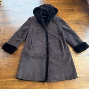 Clifford Michael Brown Lamb Skin Coat Sz XS